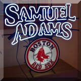 C26. Samuel Adams Red Sox neon sign. 